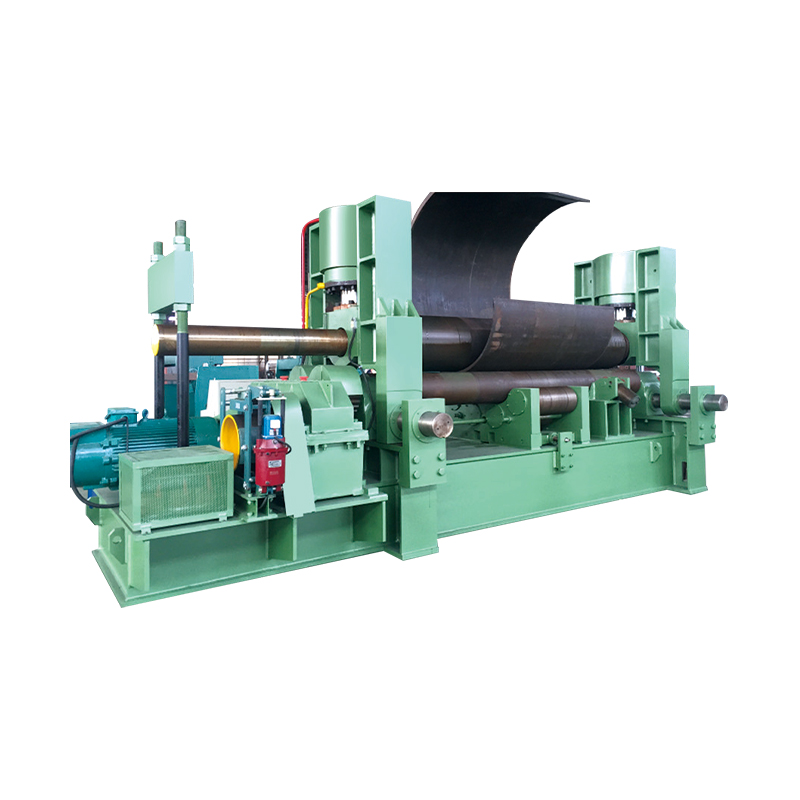 Plaatbuigmachine met drie rollen